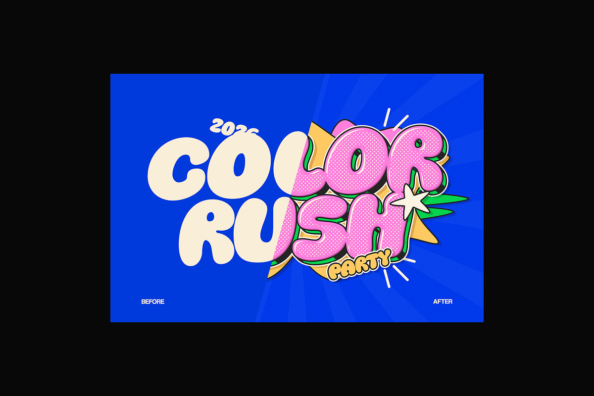 3D Groovy Pop Text Effect, a Layer Style Add-On by Matsero (Photo 2 of 4)