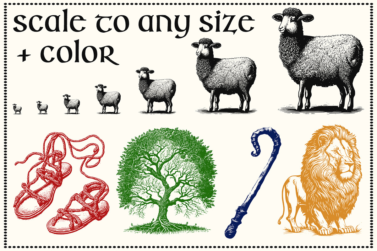 Christian Illustration Vector Pack, a Solid Icon by Vincit Design Co. (Photo 5 of 6)
