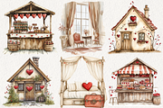 Happy Valentine's Day Clipart, an Illustration by NadiaTheronArt (Thumbnail 3 of 5)