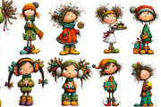 Christmas girl clipart, an Illustration by Designworld (Thumbnail 3 of 3)