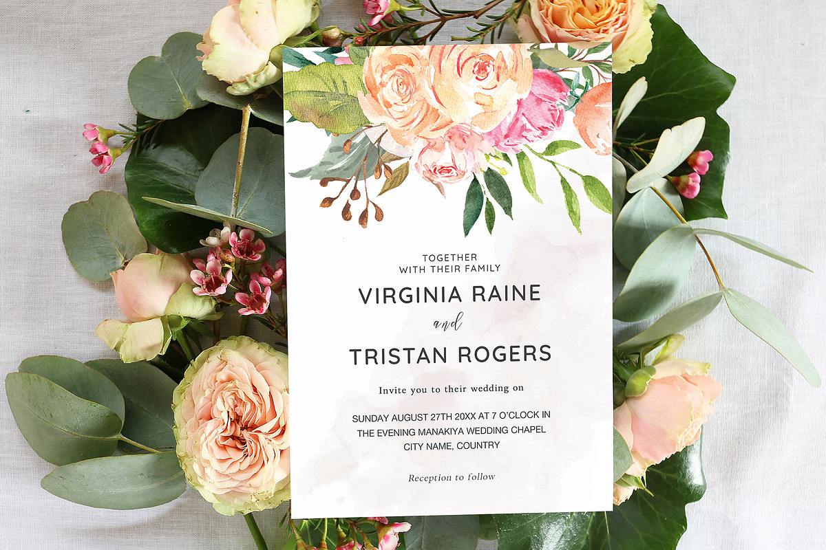 Canva Wedding Invitation, an Invitation Template by ShineOnWedding (Photo 3 of 12)