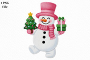 Christmas Snowman Png, an Illustration by Canvas Craft (Thumbnail 1 of 6)