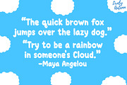 Cloudy Font | Fluffy cloud font, a Sans Serif Font by LivelyAutumn11.11 (Thumbnail 4 of 4)