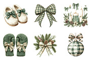 Watercolor Green Plaid Christmas P, a Work Illustration by SinaCreation (Thumbnail 4 of 6)