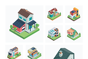 House Isometric Icons, a Duotone Icon by Vectors Market (Thumbnail 7 of 12)