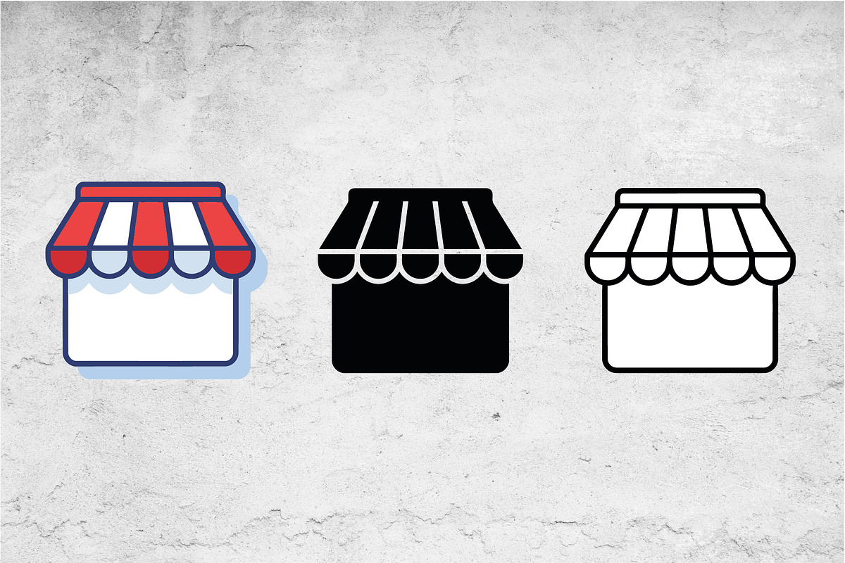 Shop Icons Set, an Outline Icon by Artonix (Photo 2 of 2)