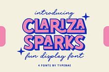 Clariza Sparks//Fun Display Font Duo