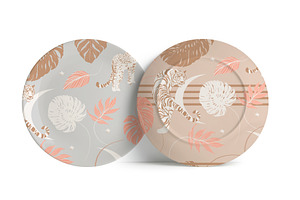 Peachy, Luxury Tropical Pattern