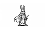 Warrior Bunny Knight Silhouette, an Illustration by jahid234 (Thumbnail 24 of 49)