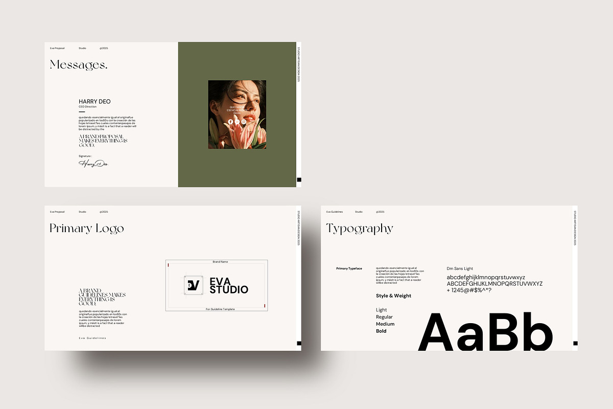 Eva Brand Guideline Template, a Presentation Template by Studio Artisan (Photo 2 of 10)