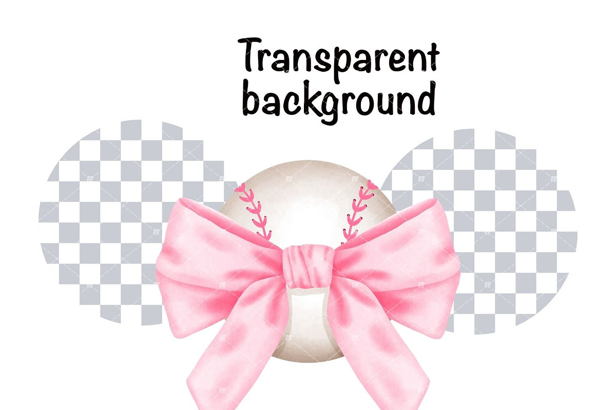 Coquette Baseball PNG Clipart., a Sport Illustration by KisbyArt (Photo 2 of 4)