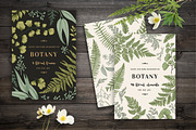 Botanical cards. Set with leaves., a Graphic by Lisla (Thumbnail 2 of 4)