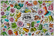 Spring Cartoon Objects Set, an Object Graphic by BALABOLKA (Thumbnail 1 of 4)