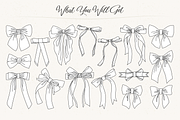 Hand Drawn Ribbon Bows Vector Set, a Decorative Illustration by Neliakott ♥ (Thumbnail 3 of 11)