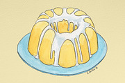 Watercolor Bundt Cake, an Illustration by R.Ewers Designs (Thumbnail 2 of 2)