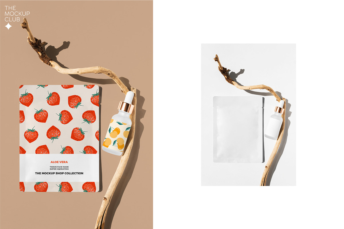 BEAUTY MASK POUCH BAG MOCKUP SET, a Packaging Mockup by MCKP*ME (Photo 6 of 11)