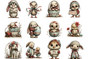 Watercolor Easter Animals Clipart, an Illustration by Designking (Thumbnail 3 of 5)