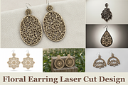 Floral Drop Earring SVGs, a Graphic by musafir_fashion (Thumbnail 1 of 11)