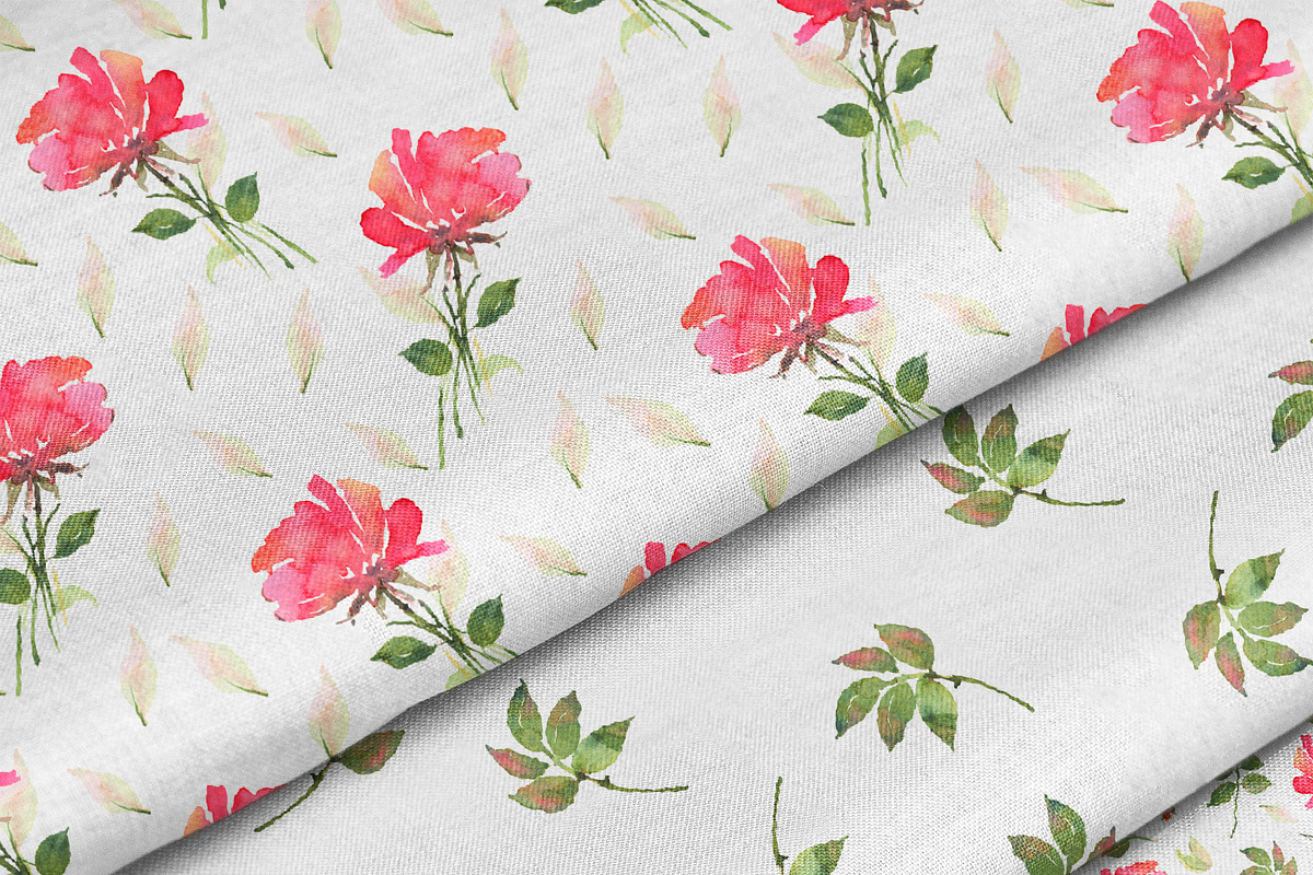 Watercolor flowers seamless patterns, a Pattern Graphic by AnnelyBlooms (Photo 3 of 7)