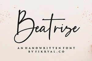 Beatrise - Handwritten Font