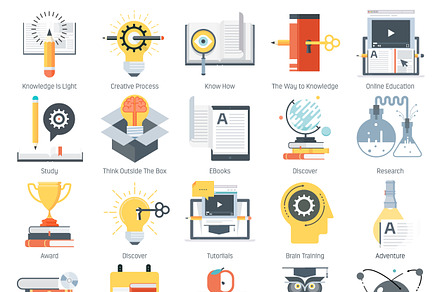 Education theme icon set preview 3