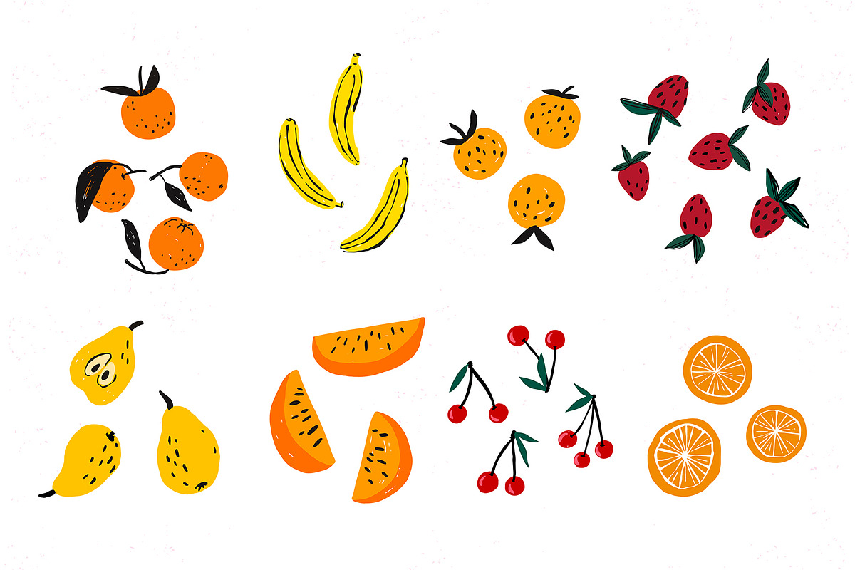 Whimsy Fruit vector iillustration, a Food Illustration by ShooShooShop (Photo 8 of 16)
