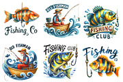 Vintage-style Fishing  PNG, an Illustration by Designworld (Thumbnail 5 of 7)
