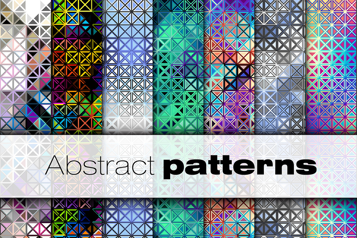 10 seamless abstract patterns. EPS, a Pattern Graphic by tkdesign