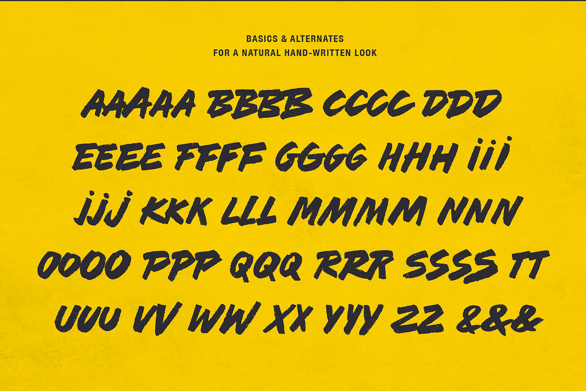 Rogue Legends - Brush Font, a Handwritten Font by Andrey Sharonov (Photo 12 of 21)