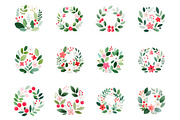 Watercolor Beautiful Floral Border P, an Illustration by DreamCafeArt (Thumbnail 2 of 6)