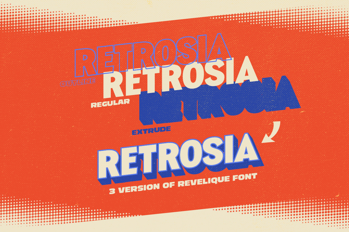 Revelique | Retro Sans Serif, a Sans Serif Font by Typeskets (Photo 5 of 9)