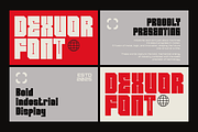Dexvor Bold Industrial Display Font, a Font by PutraCetol Studio (Thumbnail 1 of 5)