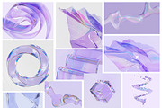 Purple Glass 3D Abstract Backgrounds, a Graphic by LarysaZabrotskaya (Thumbnail 2 of 8)