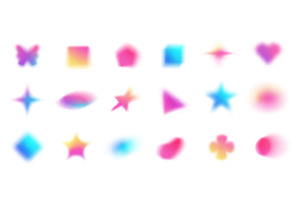 Y2K organic blurry shape with pink, an Illustration by winwin.art