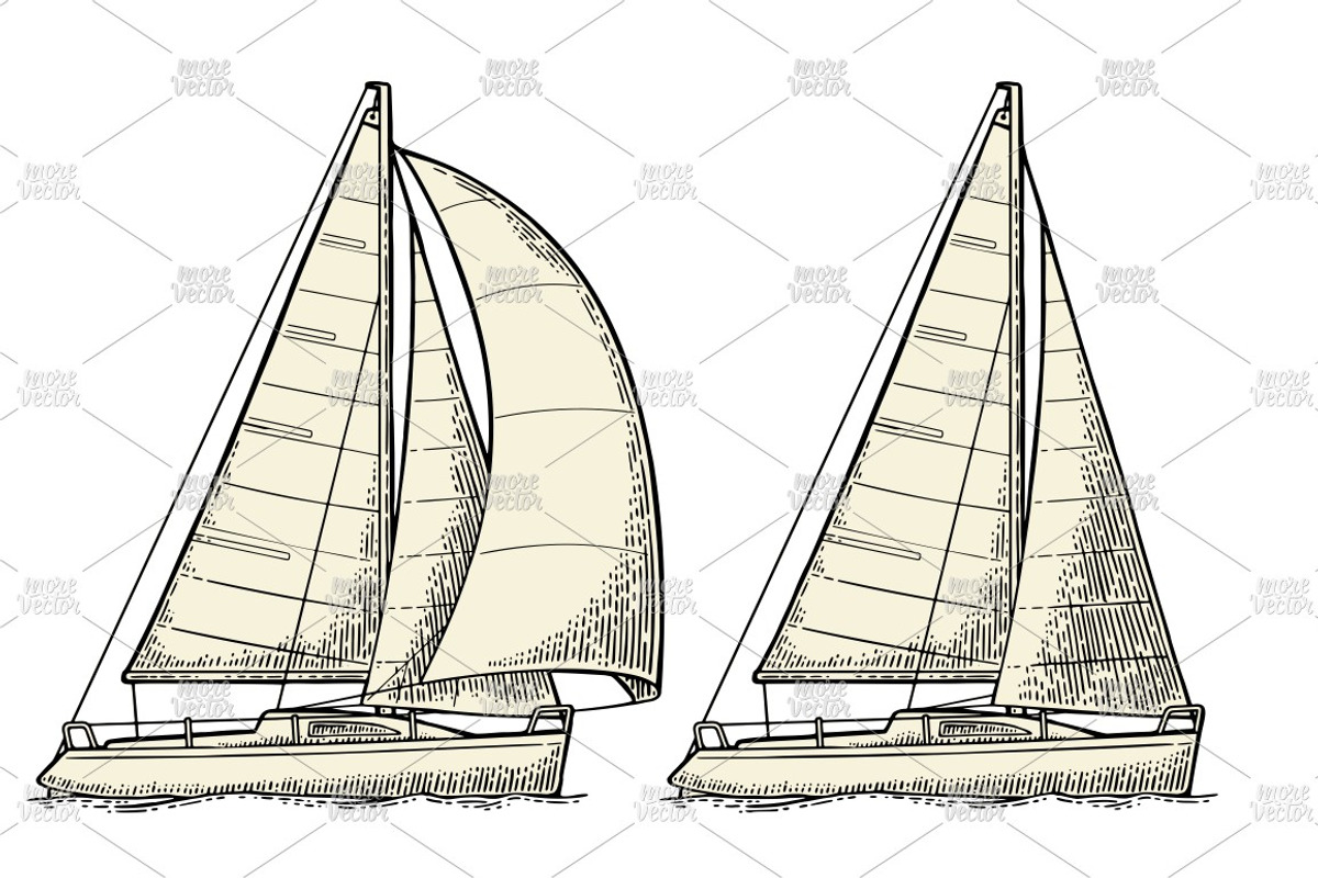 Poster and engrave yacht club, an Illustration by MoreVector (Photo 5 of 6)