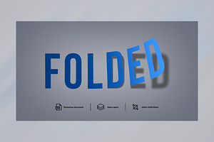 Folded Text Effect Design