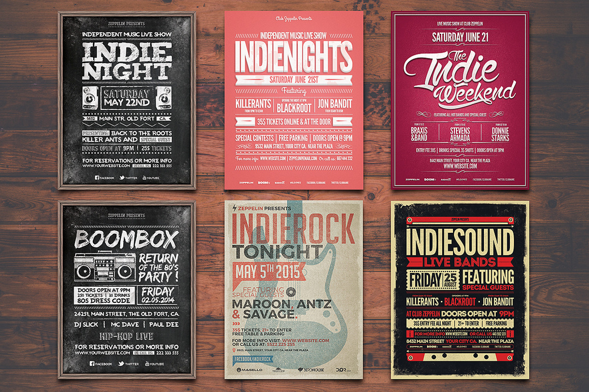 17 Typography Flyers + FB Covers, a Flyer Template by Graphicdome (Photo 3 of 5)