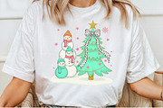 Coquette Glitter Christmas Snowman, an Illustration by Craft Nest (Thumbnail 3 of 6)