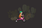 Bike / bicycle vector set, an Illustration by land art (Thumbnail 17 of 20)