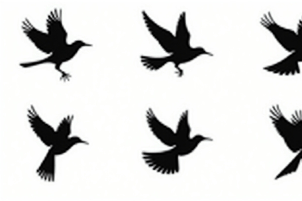 Flying Bird Silhouette Bundle, an Illustration by Designs_River (Photo 4 of 10)