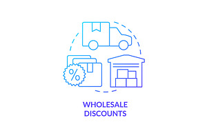 Wholesale Discounts Gradient Icon