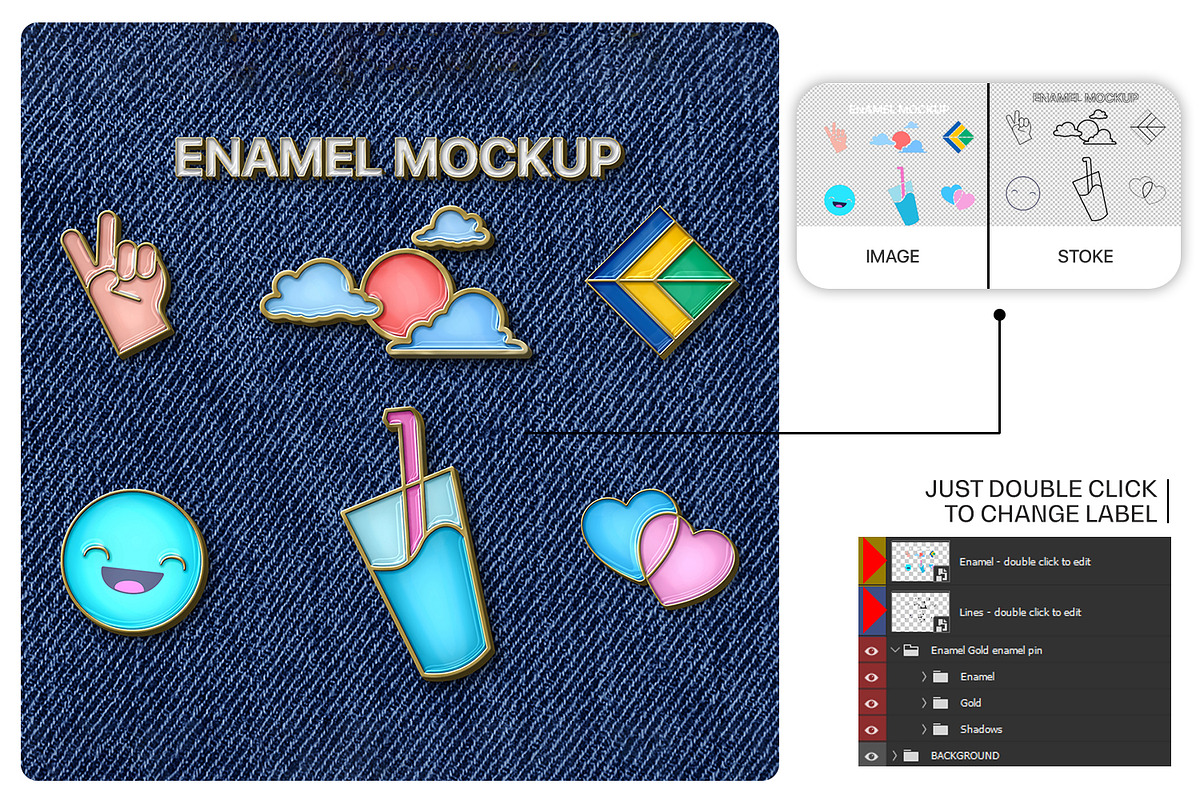 Metallic Enamel Pin Badge PSD Mockup, a Merchandise Mockup by Ram Studio LLC (Photo 4 of 5)
