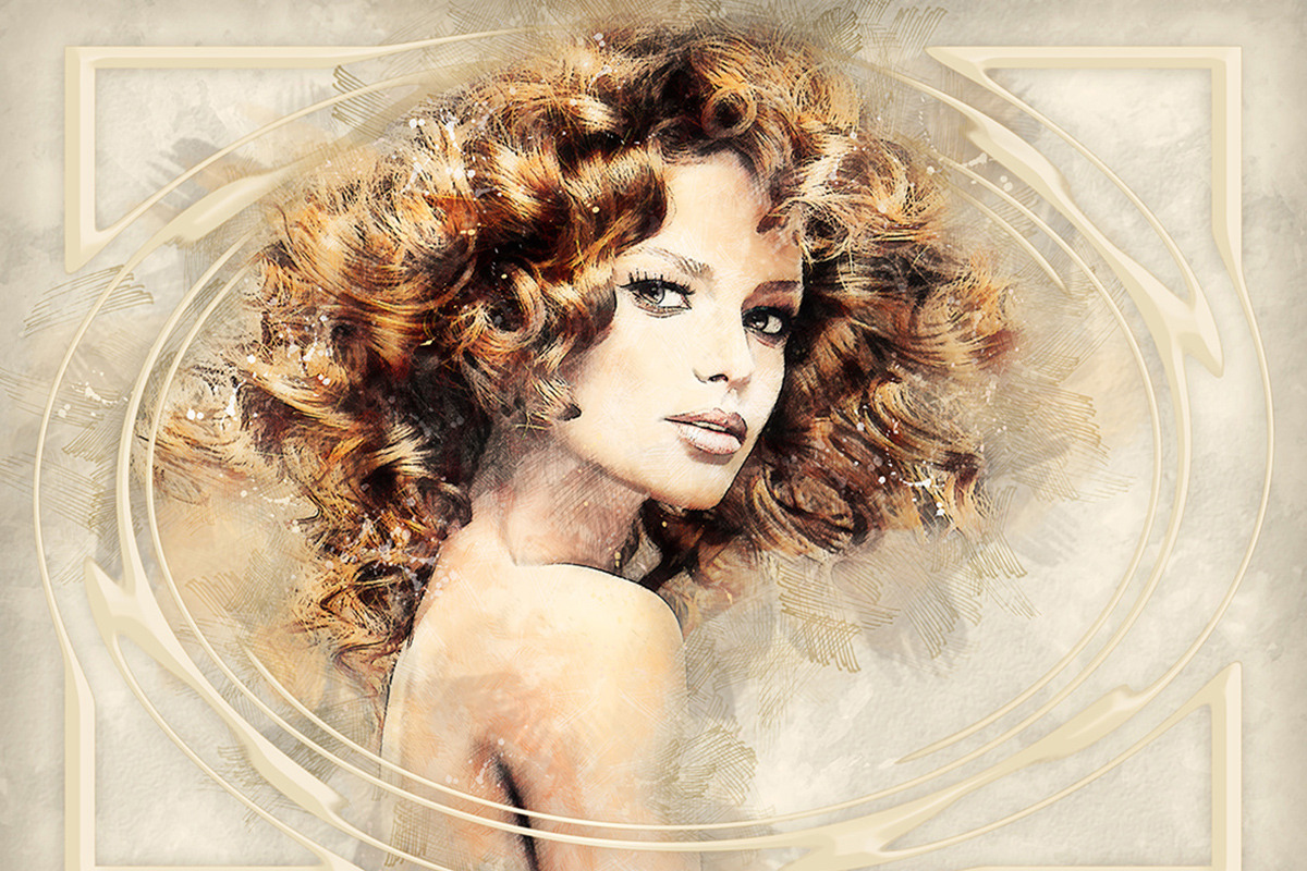 Retro Illustrations Photoshop Action, an Action Add-On by GorynArt (Photo 2 of 22)