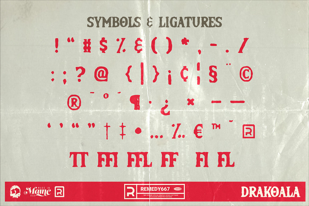 Drakoala - Neo-Gothic Horror Font preview 4