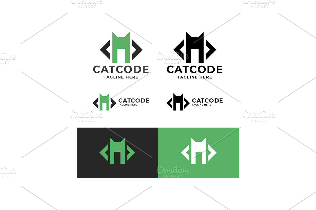 Cat Code Logo, a Branding & Logo Template by Design_Planet