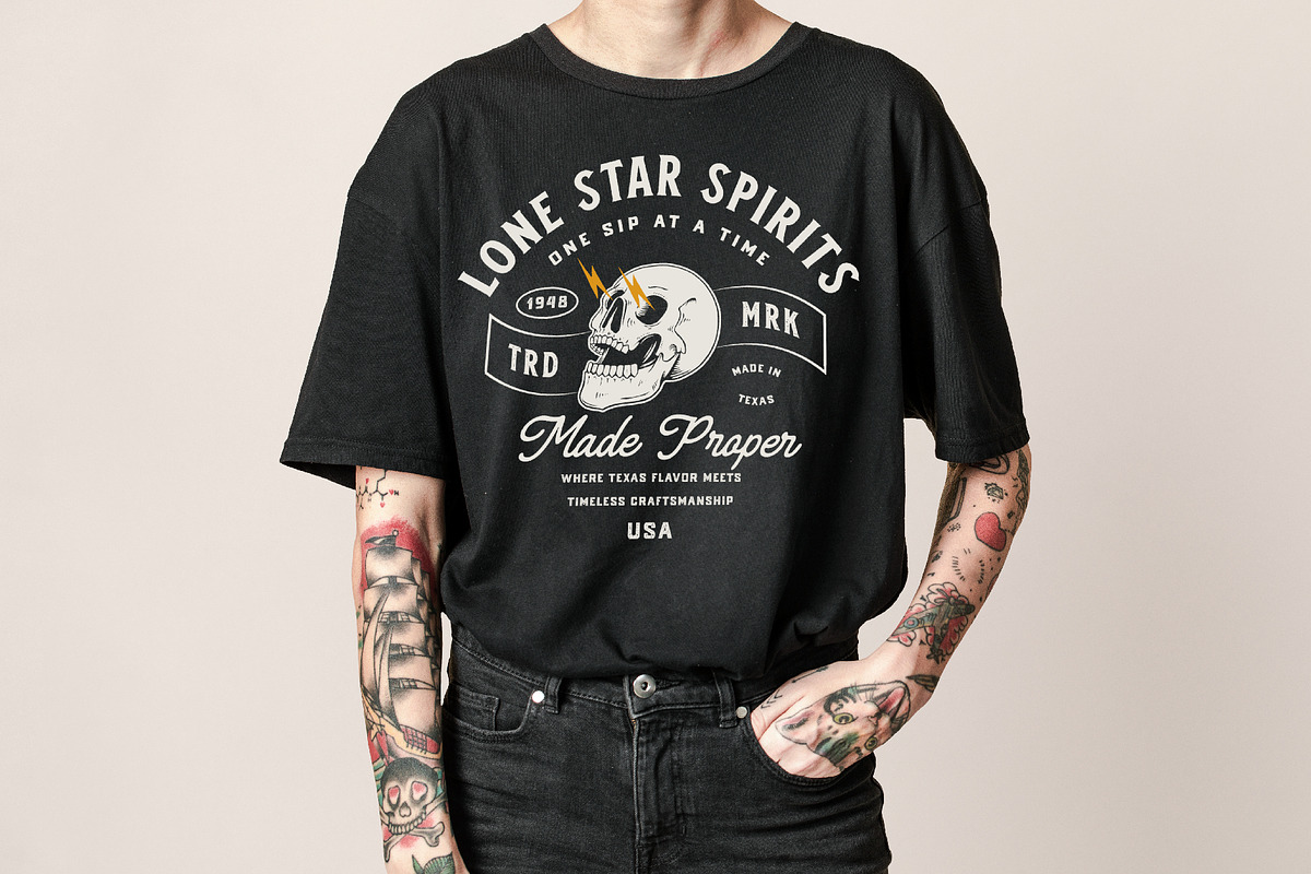 Oldschool Apparel logos 2, a Branding & Logo Template by Davide Bassu (Photo 2 of 11)