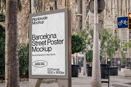 Barcelona Street Poster Mockup