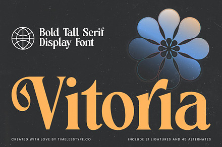 Vitoria Bold Tall Serif Display Font, a Serif Font by timelesstype.co