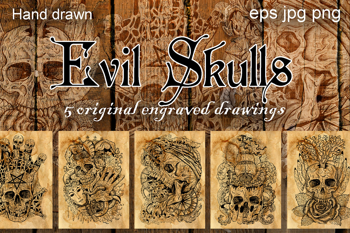 Evil skulls collection, an Illustration by Samiramay (Photo 1 of 7)