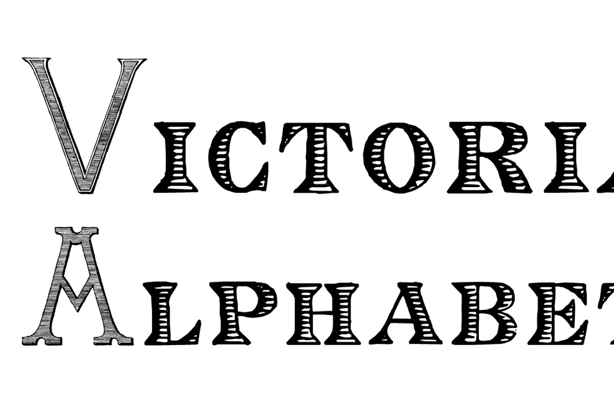 Victorian Alphabets PACK 19 FONTS !!, a Blackletter Font by Intellecta Design (Photo 11 of 48)